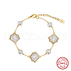 S925 Sterling Silver Cable Chain Link Bracelets BJEW-M085-01G-2