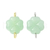 Spray Painted Glass Imitation Jade Connector Charms PALLOY-JF03525-01-1