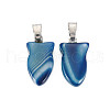 Natural Banded Agate/Striped Agate Pendants G-N326-128-A06-2