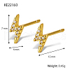 S925 Sterling Silver Cubic Zirconia Lightning Stud Earrings OB5526-5-2