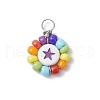 Opaque Acrylic & Seed Glass Pendants PALLOY-JF03837-3