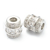 Brass Clear Cubic Zirconia Beads ZIRC-B010-27P-2