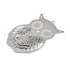 304 Stainless Steel Crystal Rhinestone Owl Connector Charms STAS-H236-09P-2