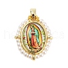 Rack Plating Brass Enamel Pendants X-KK-C056-07G-03-1