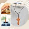 Wood Cross Pendant Decorations WOOD-WH0034-55A-6