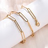 304 Stainless Steel Paperclip Chain Necklaces NJEW-Q013-02G-4