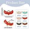 36Pcs 6 Colors Alloy Enamel Pendants ENAM-TA0001-41-13