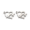 Valentine's Day 316 Surgical Stainless Steel Charms STAS-H190-15P-03-1