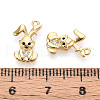 Brass Micro Pave Cubic Zirconia Charms KK-N263-64G-3