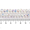 AB Color Plated Transparent Electroplate Beads Strands EGLA-H104-06I-4