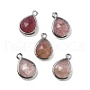 Natural Strawberry Quartz Faceted Pendants G-U019-05P-06-1