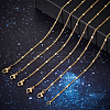 Beebeecraft 6Pcs Brass Star Link Chain Necklaces Set for Women NJEW-BBC0001-04-4