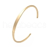 Simple 304 Stainless Steel Cuff Bangles for Women BJEW-C102-02G-2