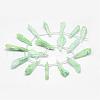 Electroplated Natural Quartz Crystal Beads Strands G-G890-A-08-2