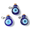 Handmade Evil Eye Lampwork Perfume Bottle Pendant Decorations HJEW-CJ00011-3