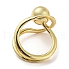 Round Ball Rack Plating Brass Wire Wrap Finger Rings RJEW-Q786-01G-3