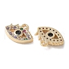 Brass Micro Pave Clear Cubic Zirconia Pendants KK-Q031-47G-01-2