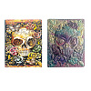 Silicone Skull & Rose & Butterfly Pattern Binder Notebook Cover Molds OFST-PW0014-57-2