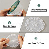 Boutigem 4Pcs 4 Style DIY Flower Pattern Cup Mat Silicone Molds DIY-BG0001-63-12