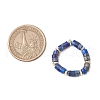 Hematite Beads & Natural Natural Lapis Lazuli Finger Rings for Women RJEW-JR00873-06-3
