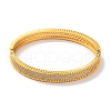 Brass Micro Pave Clear Cubic Zirconia Hinged Bangles for Women BJEW-Z061-18G-2