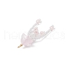 Glass Seed Beaded Jellyfish Pendants PALLOY-MZ00707-01-4