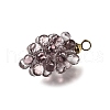 Grape Brass Acrylic Pendants OACR-R006-05G-03-2