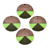 Resin & Walnut Wood Pendants RESI-S389-070A-3