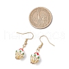 Ice Cream Cup Handmade Glass Seed Beads Dangle Earrings for Women EJEW-MZ00392-06-3