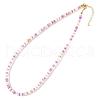 Bohemian Style Mixed Natural Stone Disc Beaded Necklaces for Sweet Beach AU5260-5