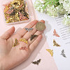 CHGCRAFT 100Pcs 5 Colors Tibetan Style Alloy Chandelier Component Links FIND-CA0009-80-3