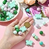 Round & Butterfly Silicone Focal Beads SIL-YW0001-35-5