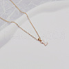 Alloy White Enamel Initial Pendant Necklaces WG51722-07-1