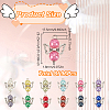 Acrylic & Alloy Connector Charms PALLOY-GO00019-2