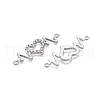 Alloy Rhinestone Links connectors ALRI-S171-08-2