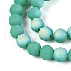Frosted Opaque Glass Beads Strands GLAA-T032-P8mm-MBB12A-3