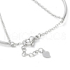 Brass Micro Pave Clear Cubic Zirconia Column Charm Bangles BJEW-L691-02P-3
