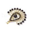 Glass Seed Beaded Teardrop Pendants PALLOY-MZ00558-4