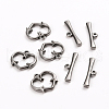 Tarnish Resistant 304 Stainless Steel Toggle Clasps STAS-D142-06A-P-1