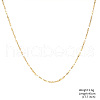 Gold Plated Stainless Steel  Dapped Chain Necklace  BK0244-2-1