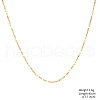 Gold Plated Stainless Steel  Dapped Chain Necklaces BK0244-2-1