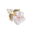 Glass Seed Beaded Angel Pendants PALLOY-MZ00631-01-3
