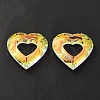Electroplated Glass Pendants EGLA-O008-01E-4