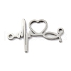 Non-Tarnish 304 Stainless Steel Connector Charms STAS-P344-01P-1