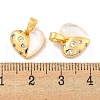 Brass Micro Pave Clear Cubic Zirconia Pendants KK-P275-16G-3