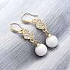 Brass Micro Pave Cubic Zirconia Dangle Earrings EJEW-F362-02G-4