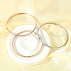 Fashion Tri-color 304 Stainless Steel Buddhist Bangle Sets BJEW-L664-024C-M-5