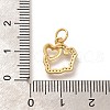 Rack Plating Brass Micro Pave Cubic Zirconia Pendants KK-H508-28G-03-3