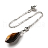 Natural Tiger Eye Dowsing Pendulum Big Pendants G-H286-03P-09-2