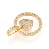 Brass Micro Pave Cubic Zirconia Pendants KK-N261-23A-G-2